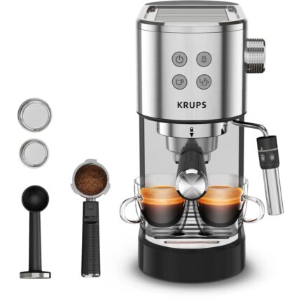 Cafetera Espresso Krups Virtuoso+ XP444C 15 Bares 1400W Acero Inoxidable