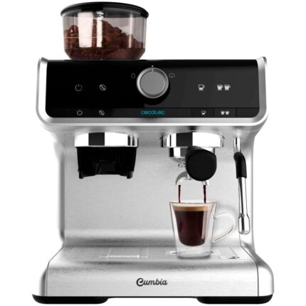 Cafetera Express con Molinillo Cecotec Power Espresso 2,5 L 20 Bares Acero Negro
